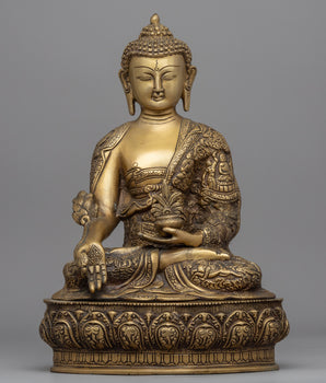 Healing Buddha Mantra Practice Statue