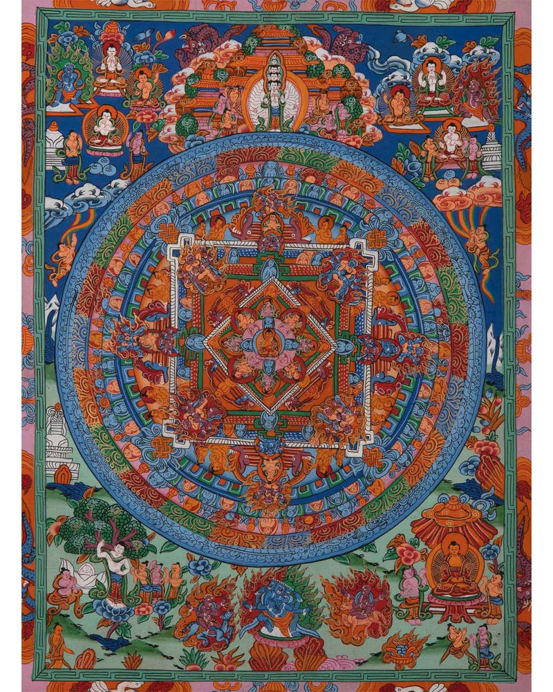 Meditation Mandala Art Thangka Painting