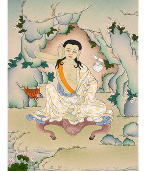 Life of Milarepa Thangka | Himalayan Buddhist Sacred Art