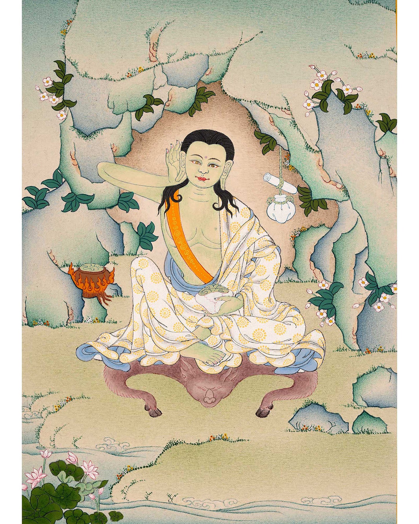 Life of Milarepa Thangka | Himalayan Buddhist Sacred Art