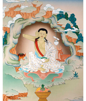 Milarepa Thangka | Tibetan Buddhist Master Painting