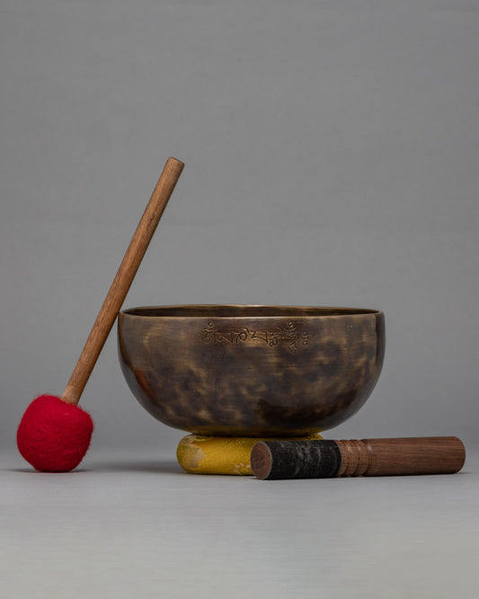 Hand-Beaten Moon Singing Bowl