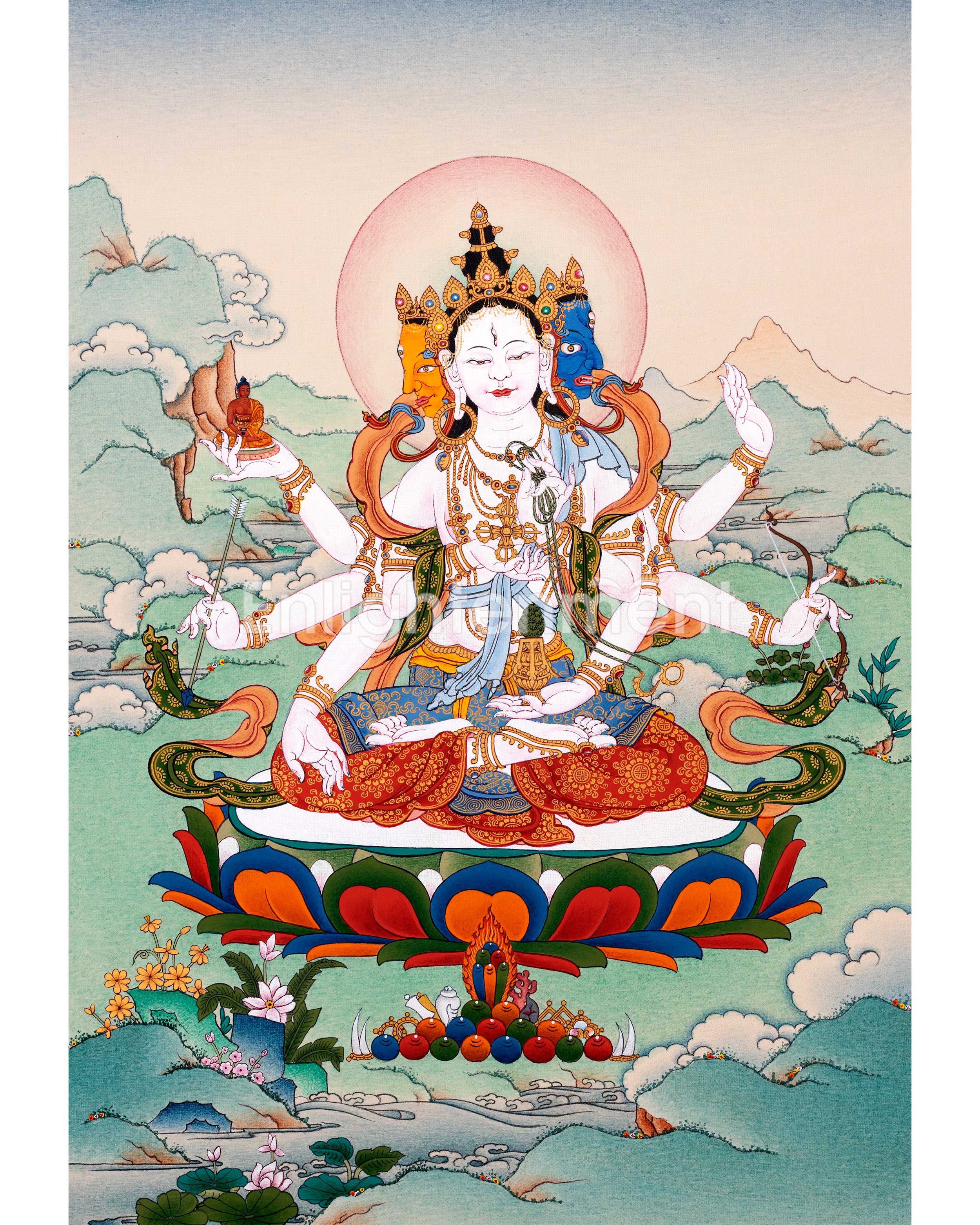 Traditional Himalayan Thangka Namgyalma Mantra Practice | Tibetan Dakini Of Longevity