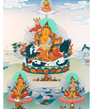 Namtoshe Thangka | Jambala Vasundhara | Tibetan Buddhist Wealth Deities