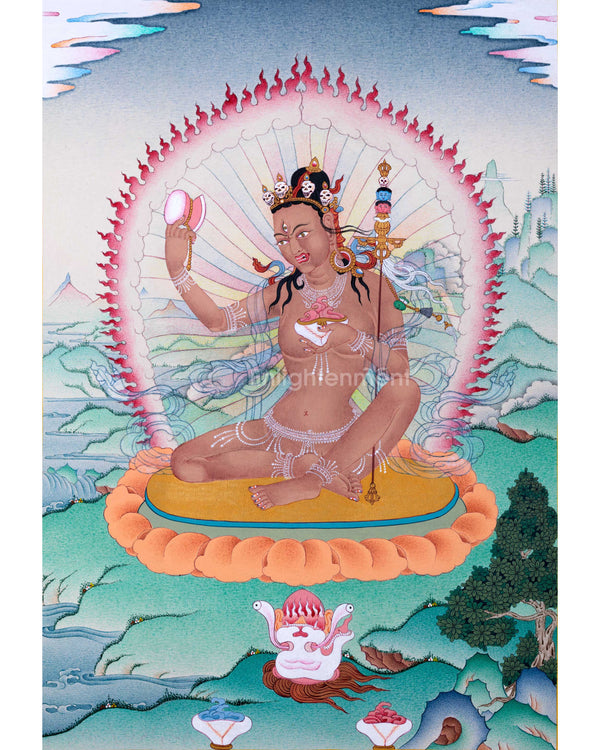 Niguma Yoga Thangka For Daily Practice | Traditional Buddhist Thangka Of Lady Of Illusion