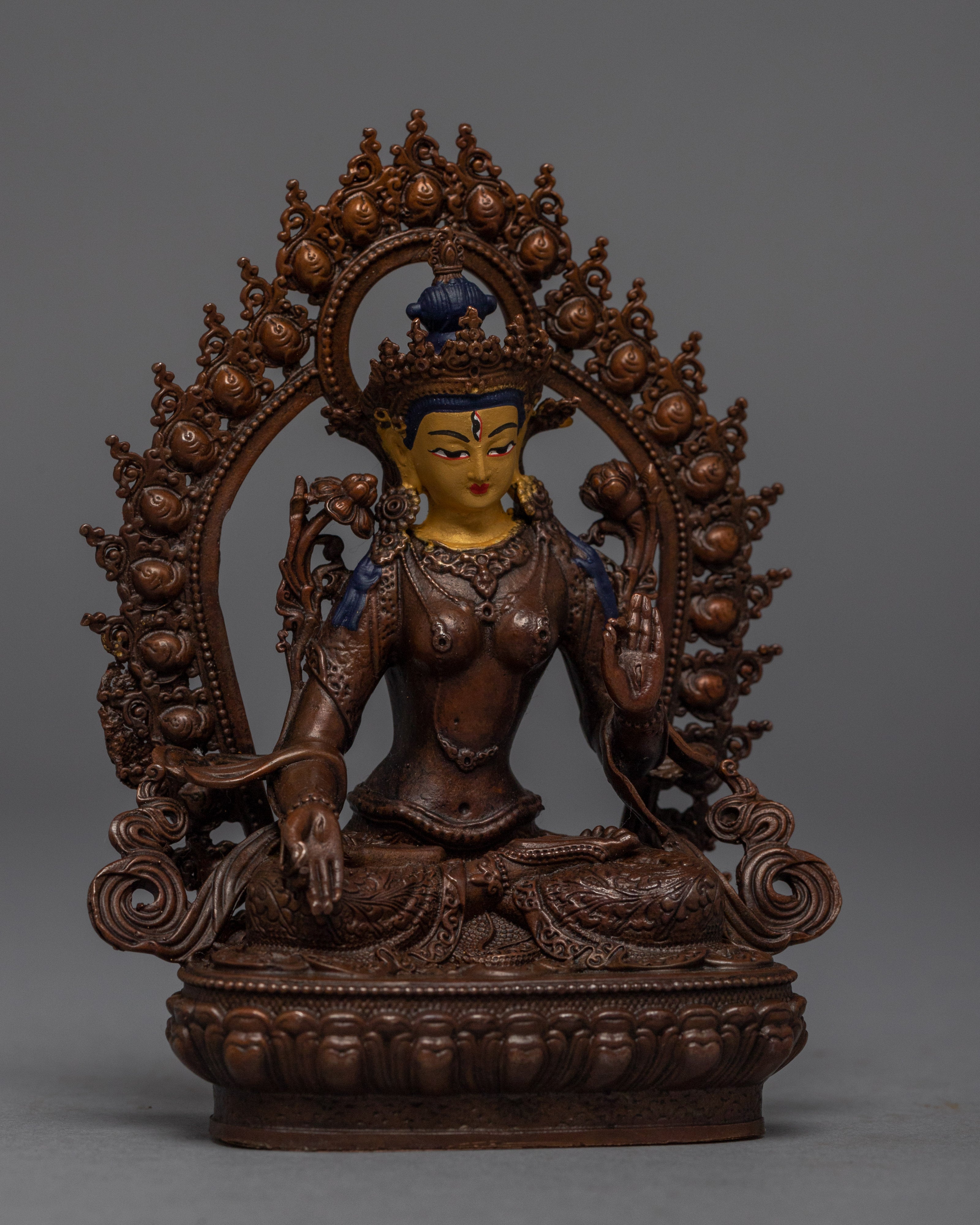 Mini White Tara Statue | Buddhist Deity White Tara Statue