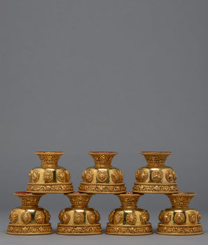 Gold Plated Offering Bowl | Himalayan Art Work