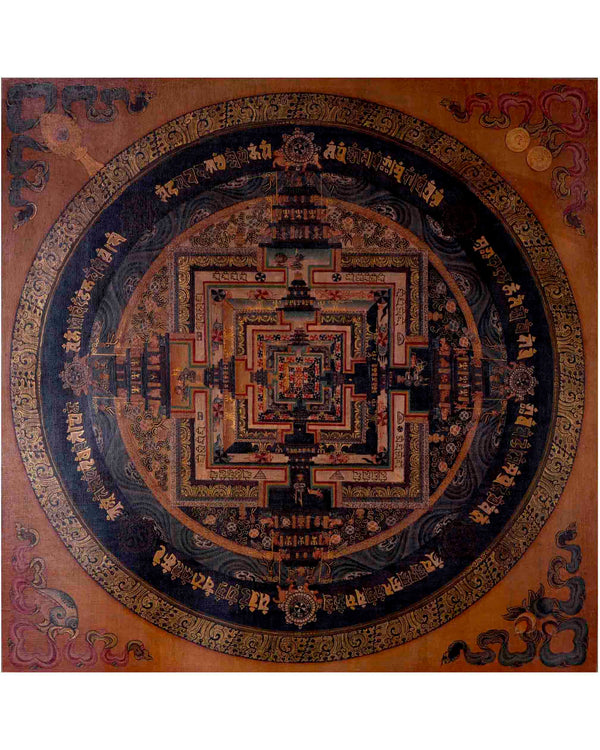 Oil Varnished Kalachakra Mandala