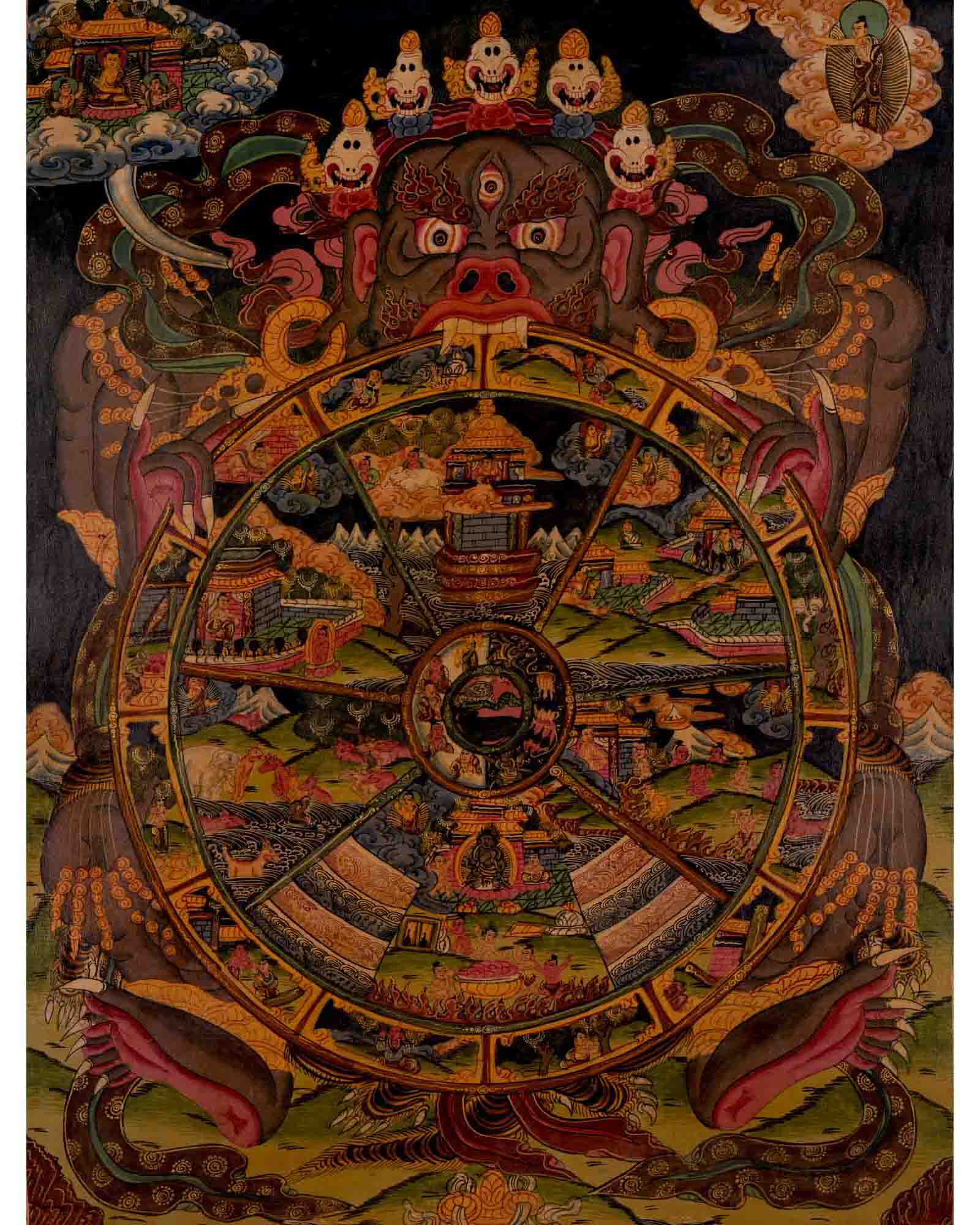 Oil Varnished Wheel Of Life