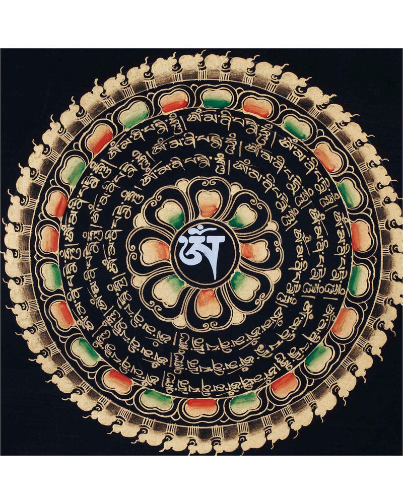 Om Mantra Mandala thangka | Altar Decor