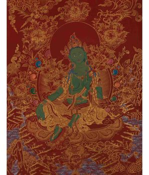 Original Green Tara Thangka