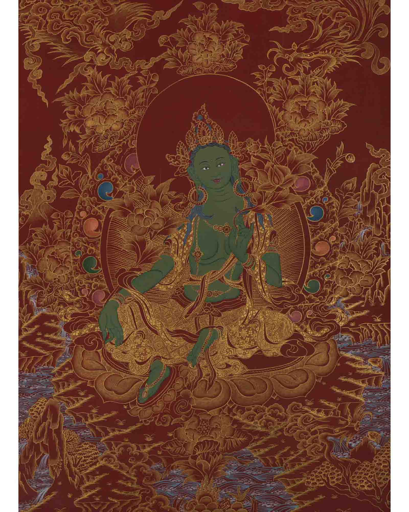 Original Green Tara Thangka