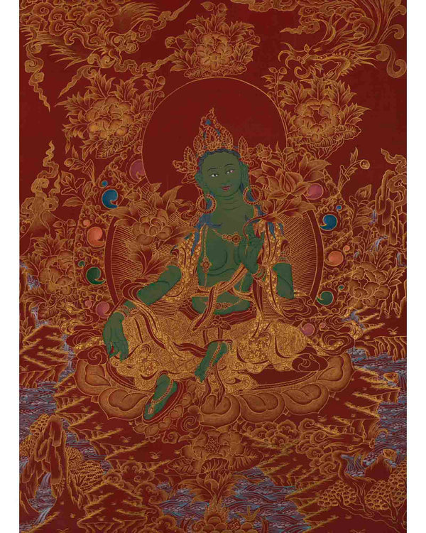 Original Green Tara Thangka