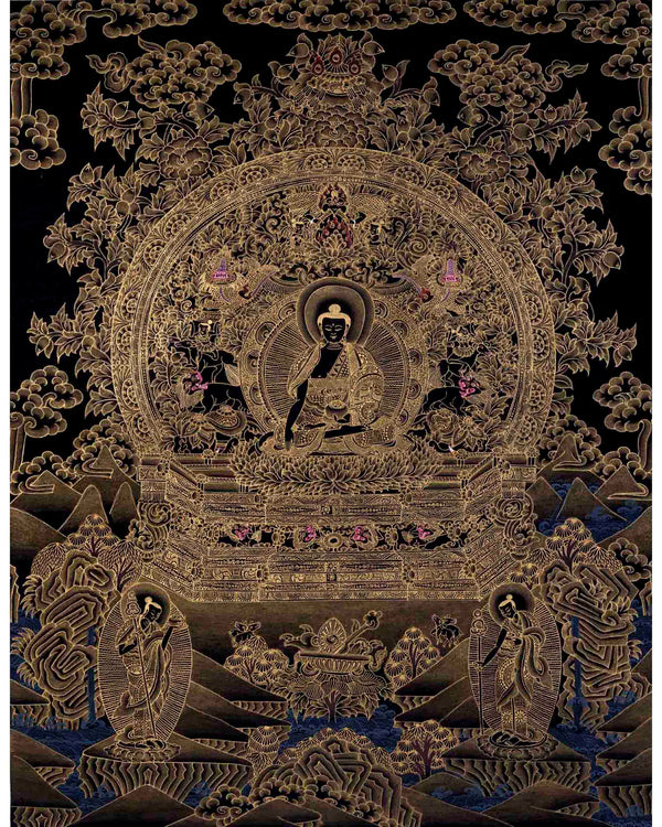 Original Shakyamuni Buddha Thangka
