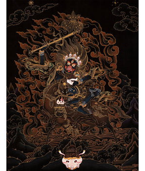 Palden Lhamo Thangka Painting | Hand Painted in Traditional Nakthang Style