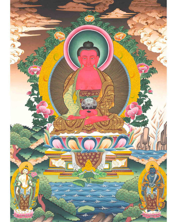  Red Amitabha Buddha Thangka