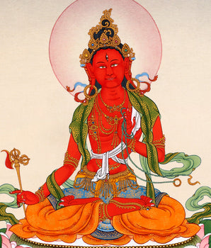 Red Tara Thangka | Tibetan Bodhisattva painting