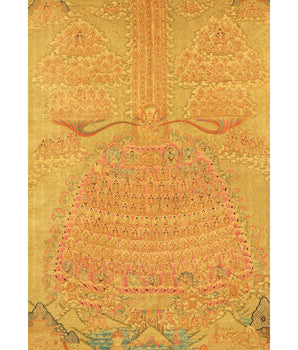 Refugee Tree Thangka | Golden Tsogksing Gelug Thangka