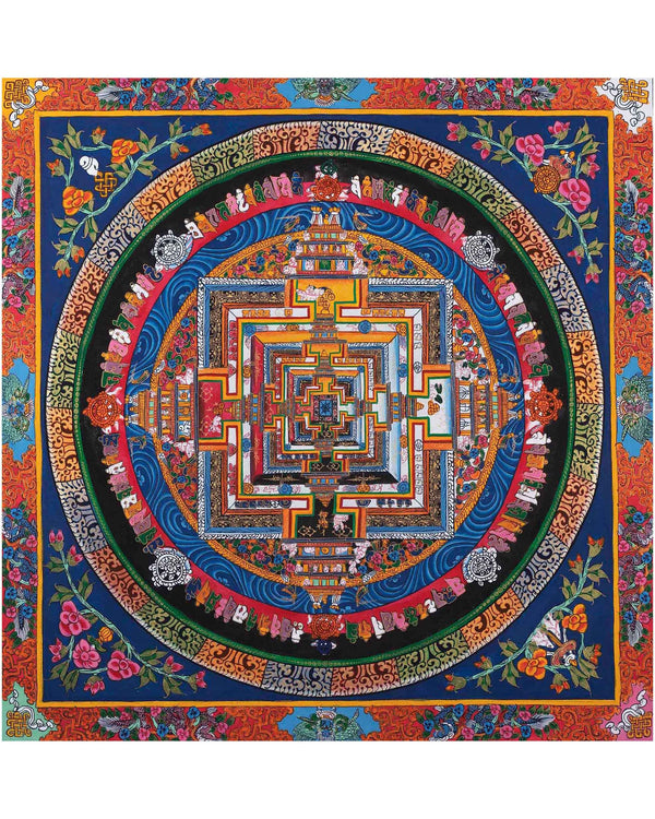 Religious Kalachakra Mandala Thangka 