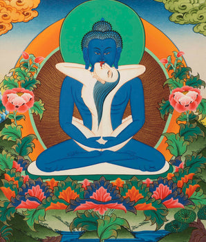 Samantabhadra Buddha Thangka | Wall Hanging Art