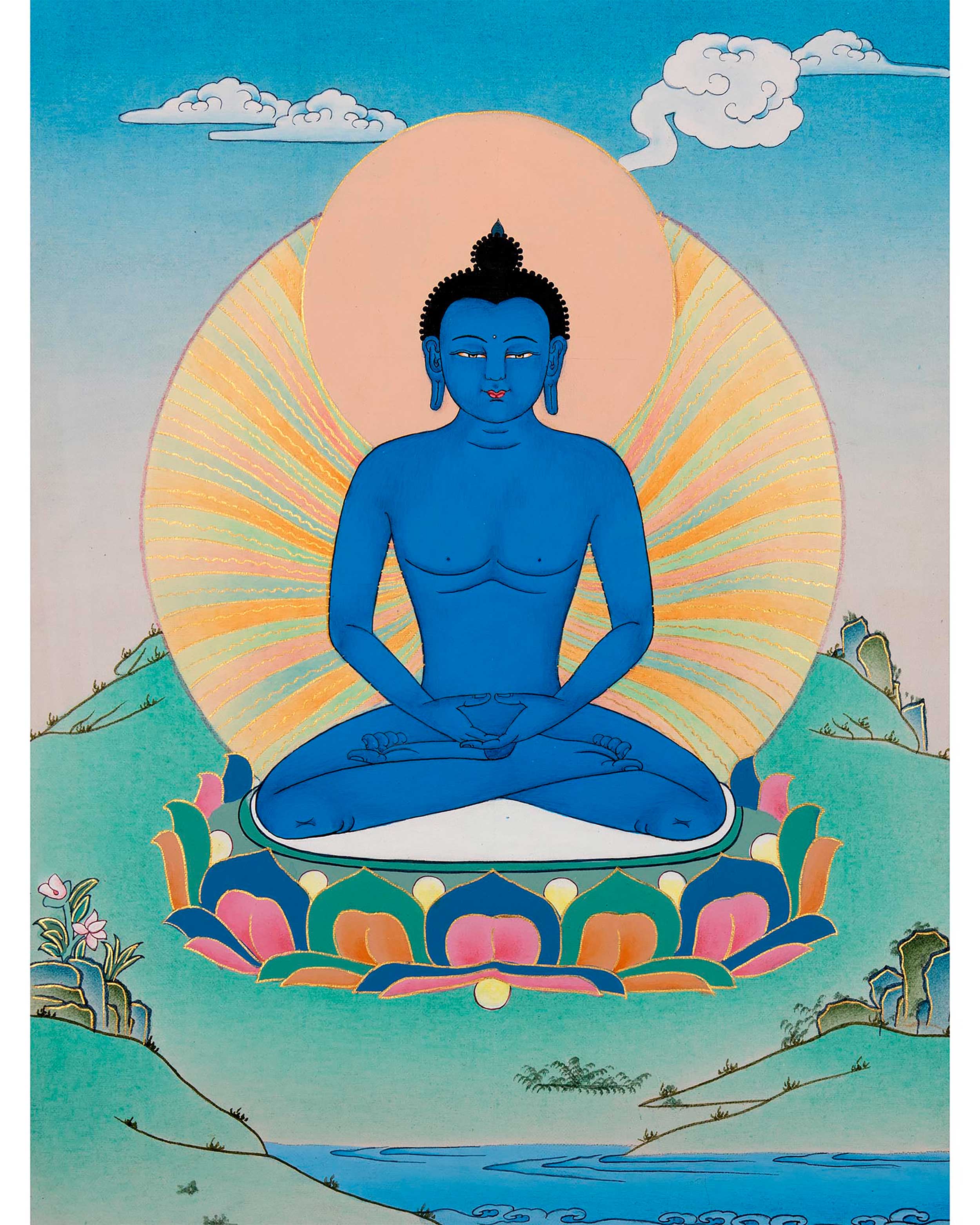 Buddha Samantabhadra Thangka, Buddhist Deity