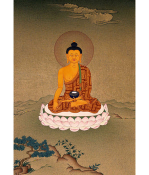 Gautama Buddha Art | Traditional Shakyamuni Thangka Painting