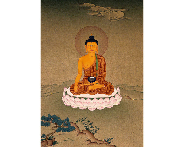 Gautama Buddha Art | Traditional Shakyamuni Thangka Painting