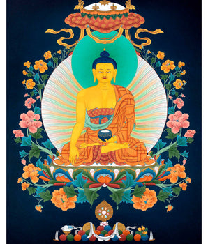 The Buddha Shakyamuni Thangka | Tibetan Buddhist Art