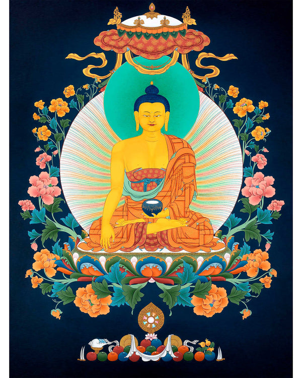 The Buddha Shakyamuni Thangka | Tibetan Buddhist Art