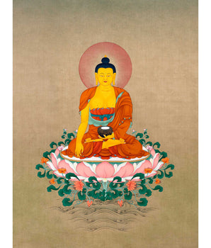 Shakyamuni Buddha Painting | Traditional Tibetan Buddhist Art