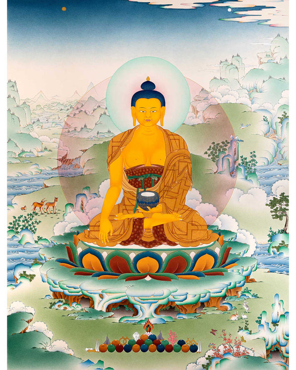 Exclusive Shakyamuni Buddha Thangka | Traditional Tibetan Art