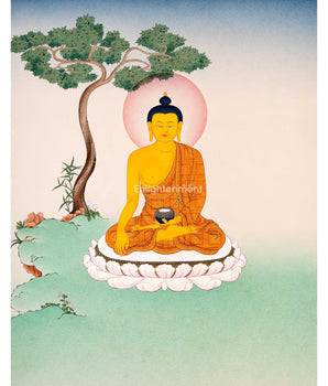 Hand Painted Shakyamuni Buddha Thangka
