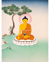 Hand Painted Shakyamuni Buddha Thangka