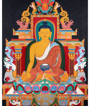 Buddha Shakyamuni Thangka | Traditional Kadampa Style