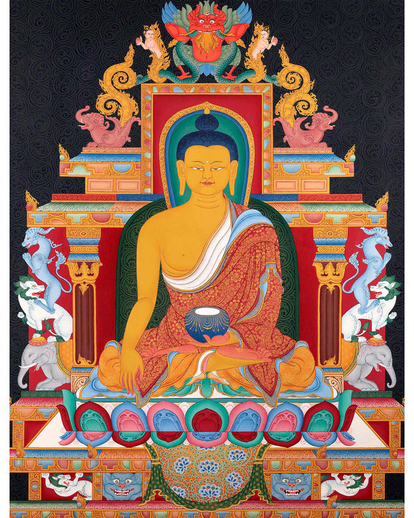 Buddha Shakyamuni Thangka | Traditional Kadampa Style