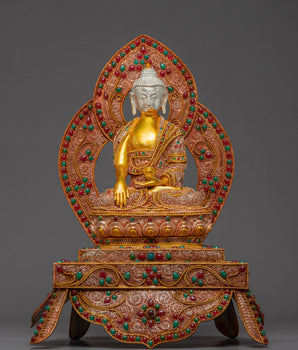 24K Gold Plated Shakyamuni Buddha Statue