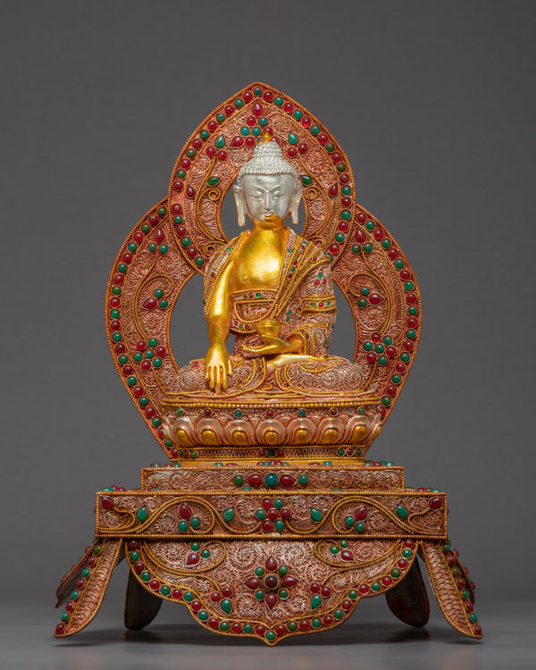 24K Gold Plated Shakyamuni Buddha Statue
