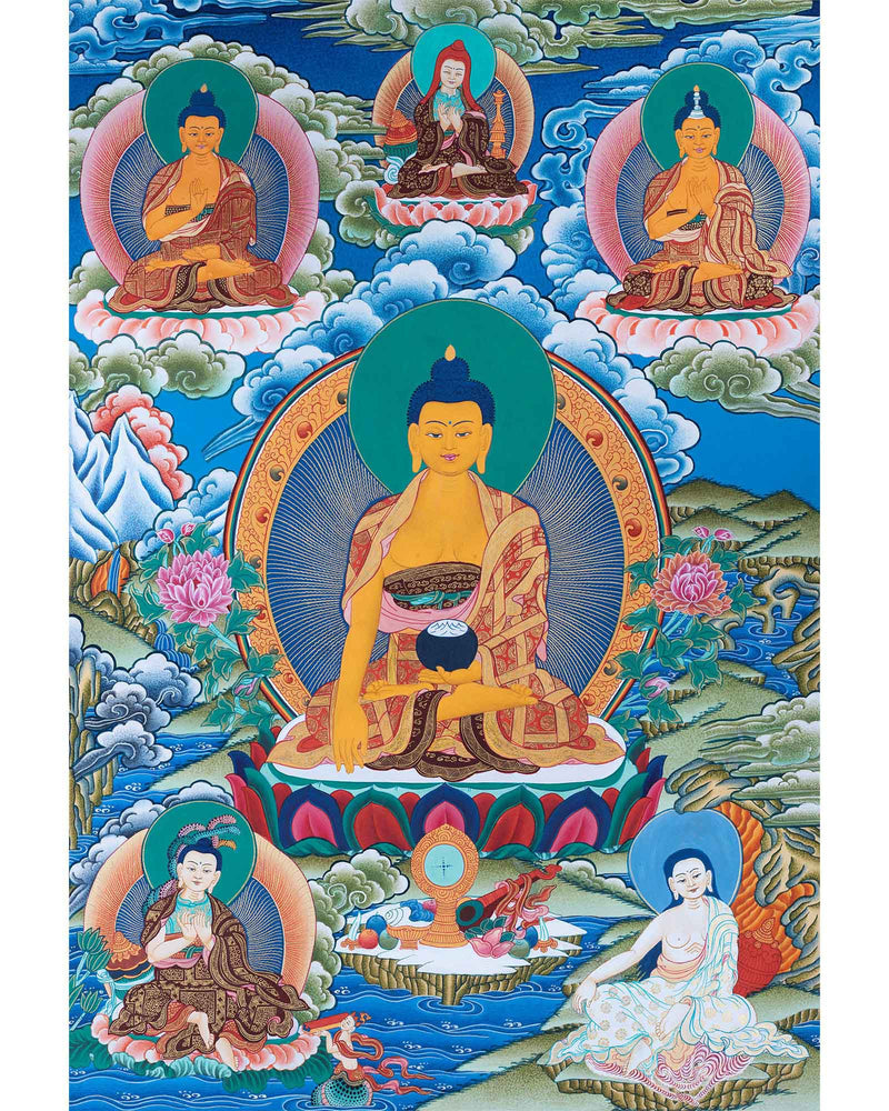 Shakyamuni, Dipankara and Maitreya Buddha
