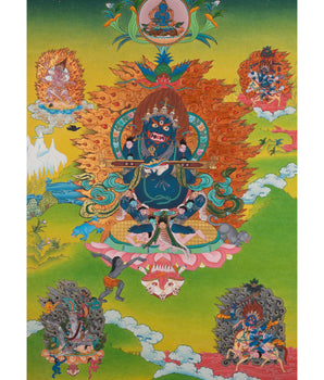 Shakyapa Mahakala Buddhism Thangka | Tibetan Buddhism Protector Deity Thangka Art