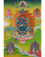 Shakyapa Mahakala Buddhism Thangka | Tibetan Buddhism Protector Deity Thangka Art