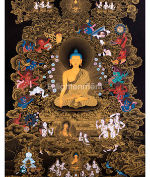 Thangka Of Buddha Shakyamuni And Mara Downloadable File