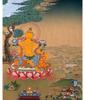 Manjushri Bodhisattva Thangka | Traditionally Hand Painted Art