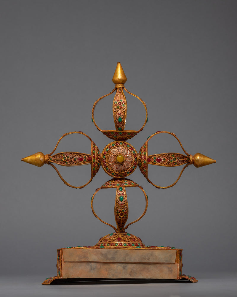 Stand vajra Filigree inlay | Handmade Thunderbolt from Nepal