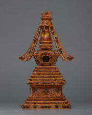 24K Gold Plated Buddhist Stupa