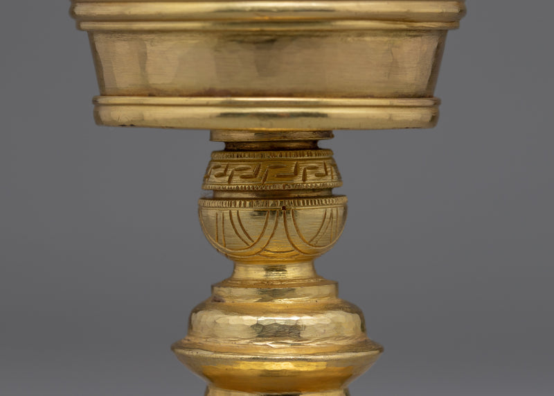 Tibetan Butter Lamp Set | 24K Gold Plated lamp