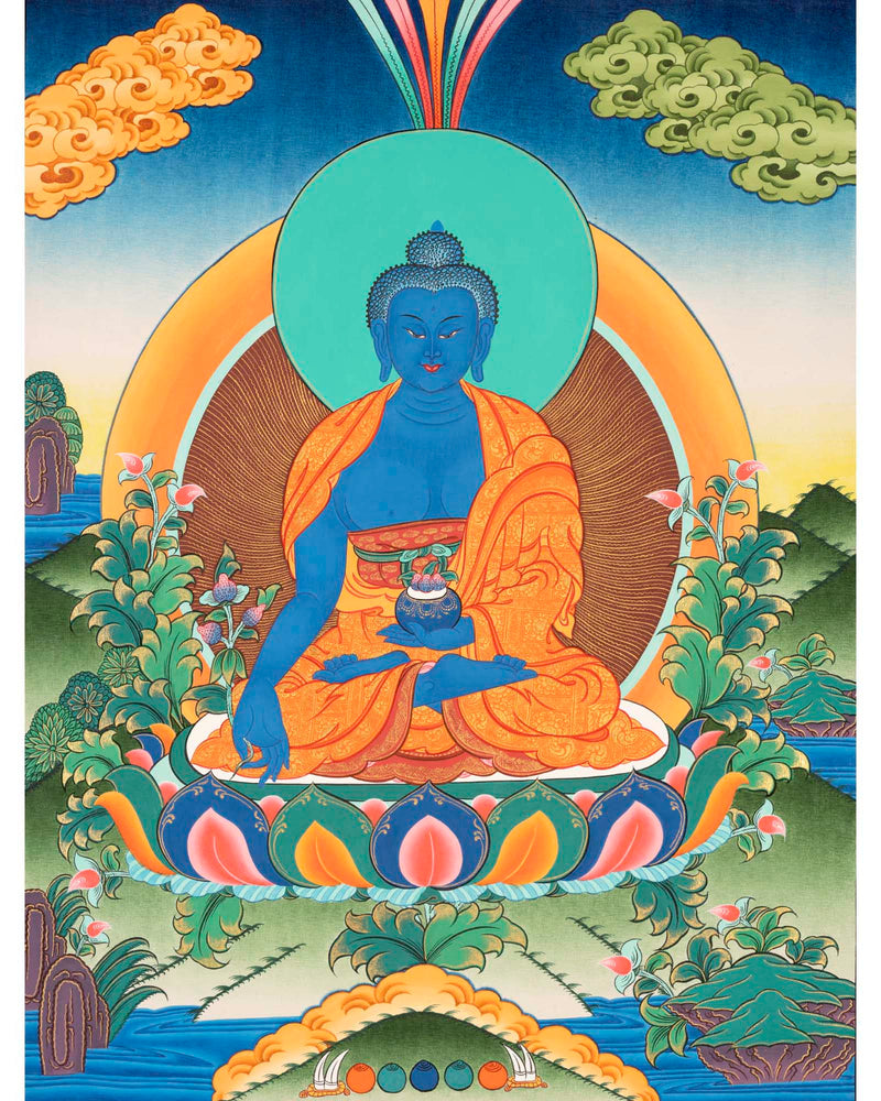 Thangka Of Medicine Buddha 