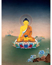 Shakyamuni Buddha  Traditional Thangka | Tibetan Buddhist Art