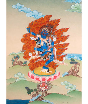 Troma Nagmo Sadhana Thangka | Tibetan Dakini Art On Cotton Canvas