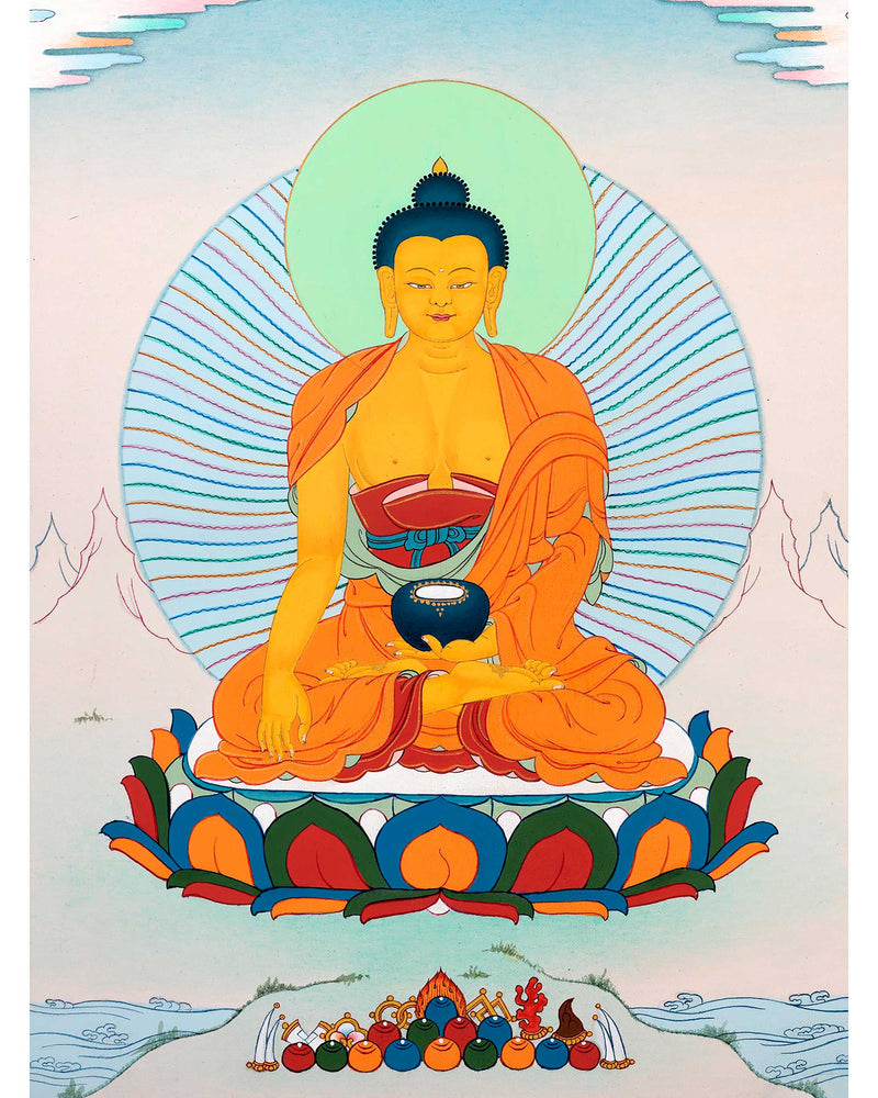 Tibetan Buddha Thangka | Hand Painted Art for Meditation