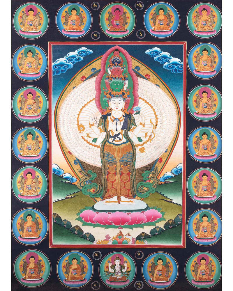Tibetan Avalokiteshvara Thangka